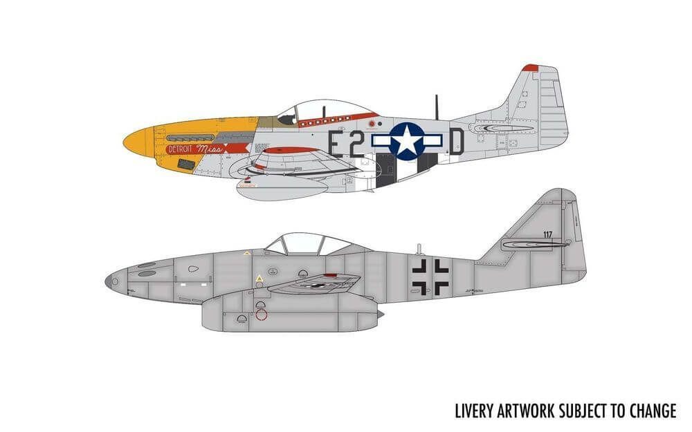 Messerschmitt Me262 & P-51D Mustang Dogfight Double