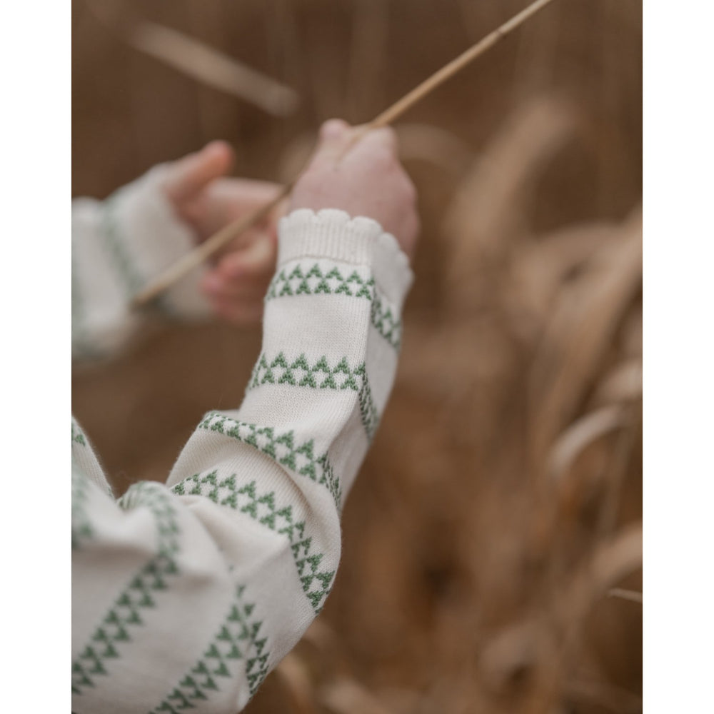 Køb Hanevild Shale Green Heart Cardigan
