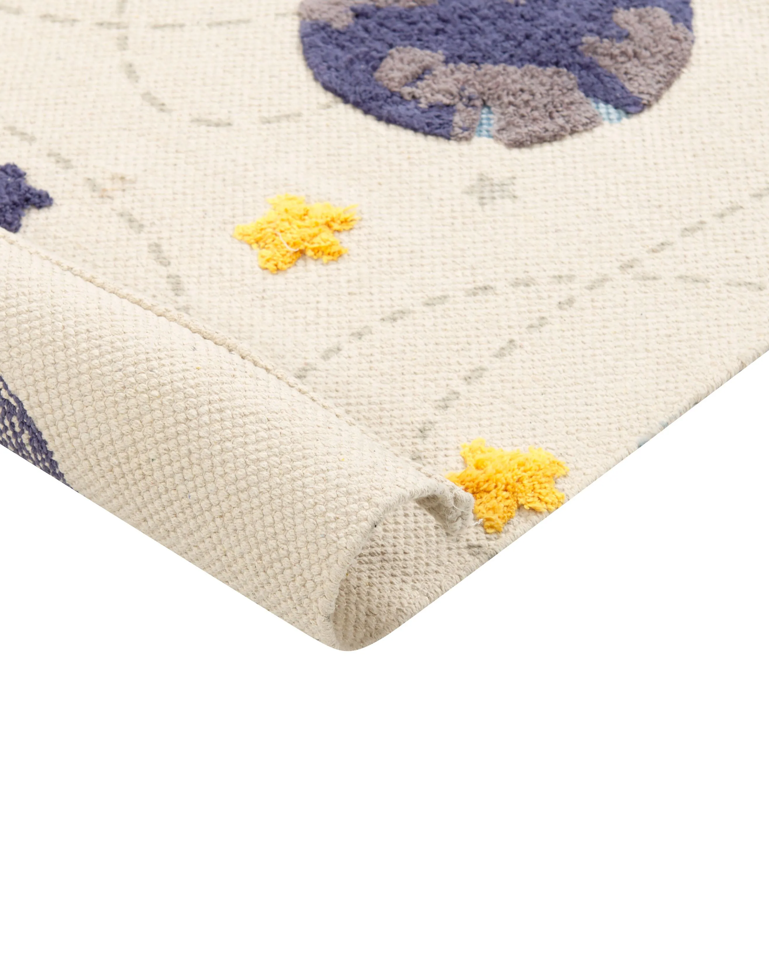 Kindervloerkleed LANGSA Beige 80 x 150 cm Katoen