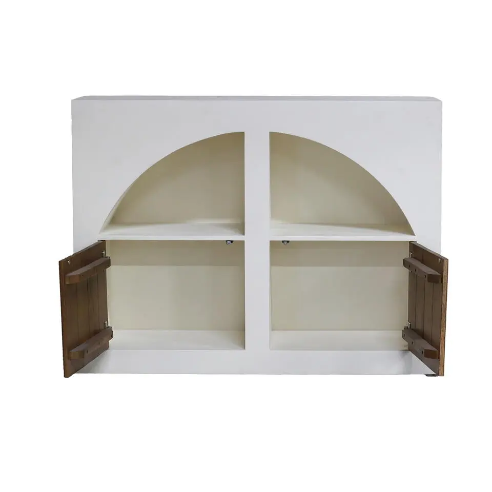 Dressoir Mangohout - Beton Ciré - 120x40x90cm - Miné