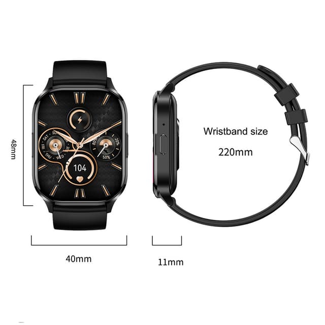 Smartwatch Vandtæt Bluetooth Smartwatch Sort