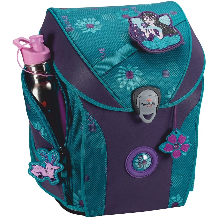 DerDieDas ErgoFlex Max Exklusiv Superflash - Schulranzen Set 5tlg. 950g Fairy Flower