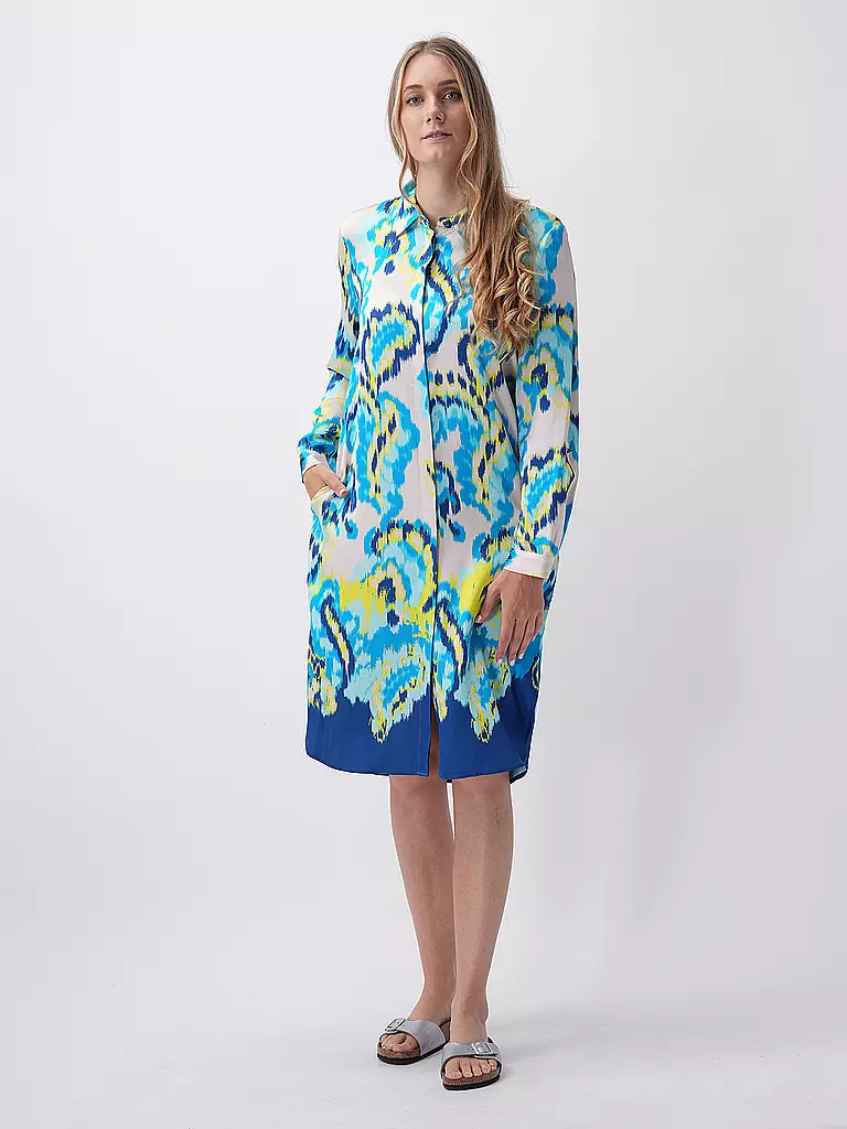 COMMA Midikleid blau