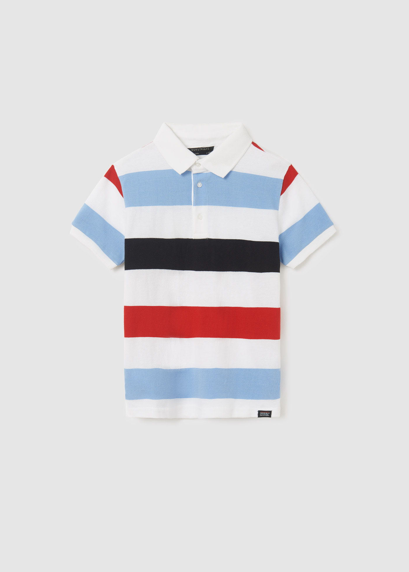 Camisa polo infantil de algodão com estampa