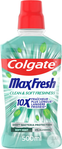 Colgate Max Fresh Bain De Bouche Menthe Douce Flacon 500ml