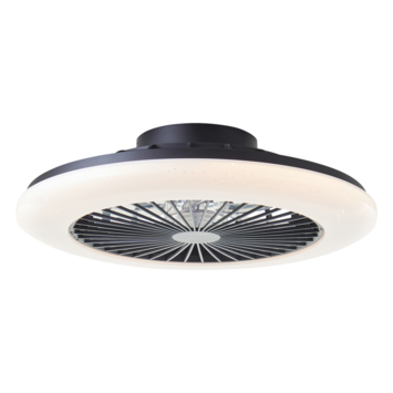 Brilliant plafondventilator Salerno met lamp en RGB functie 40W zwart