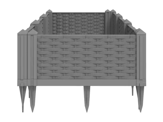 Jardinière bac lit surélevé grise 125 x 40 x 28 cm 02_0038206