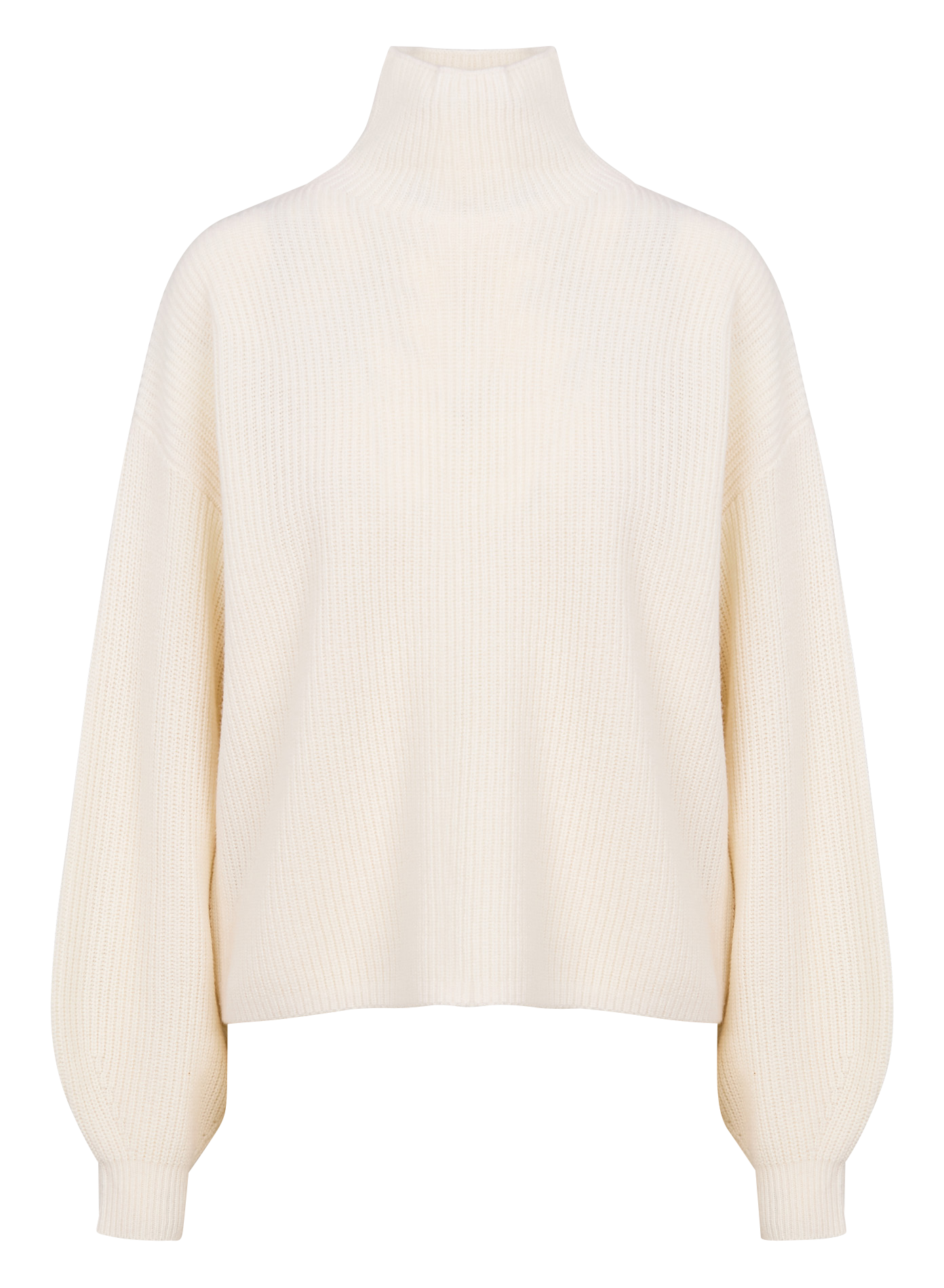 KORI - Pull oversize col montant en laine | Blanc
