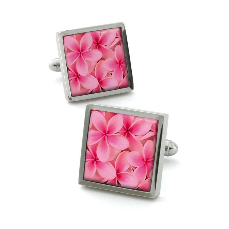 Boutons de manchette, Frangipani rose