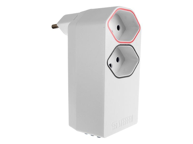 STEFFEN Timer Digital, 2xT13, 20 Programme Digital Digitaler Timer mit LED Display und 2x T13 Steckdosen