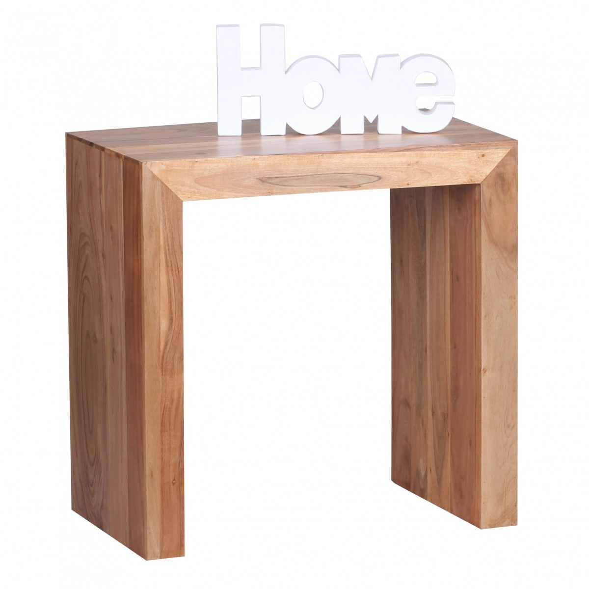 Beistelltisch - klar lackiert - Akazie massiv - 60 cm breit