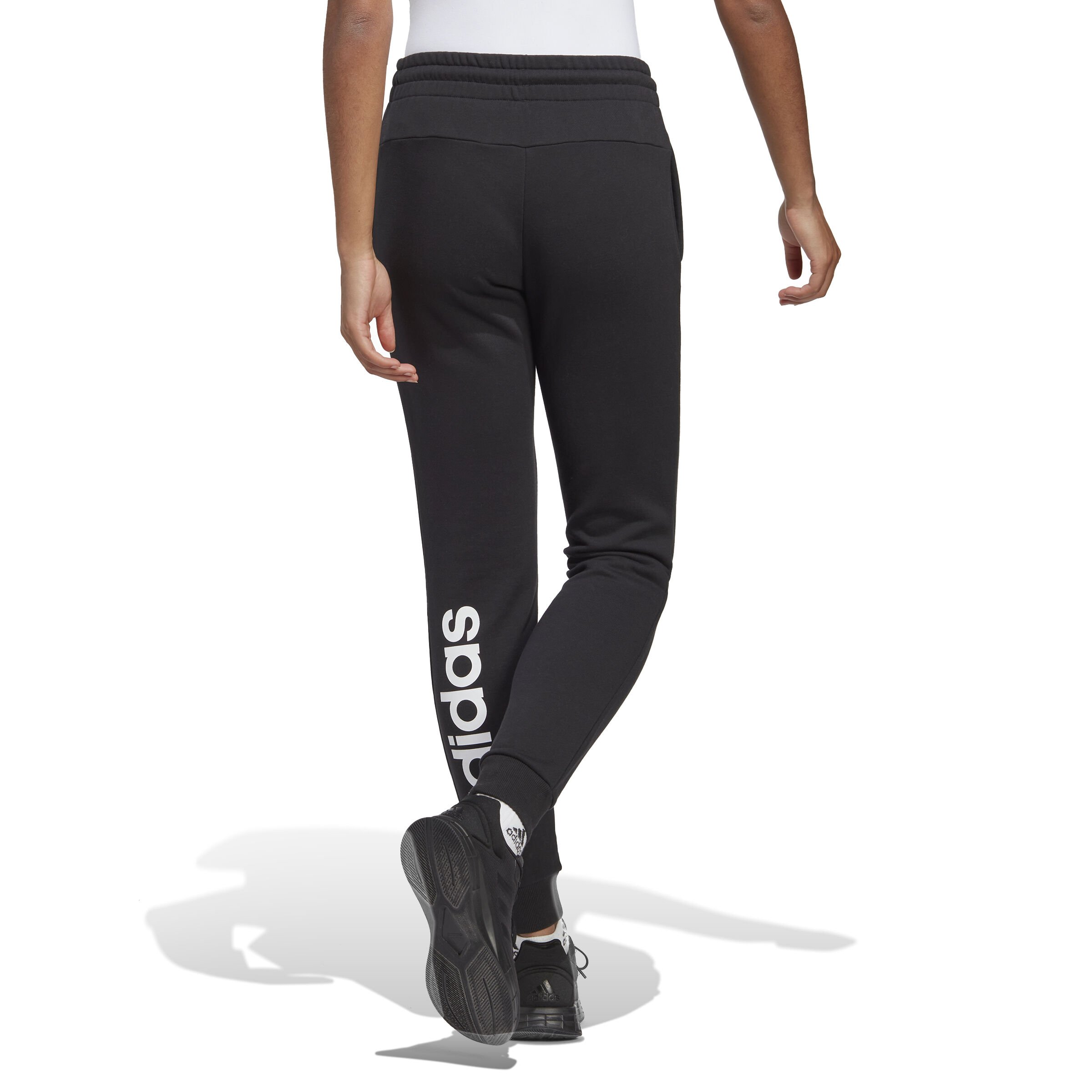 adidas Essentials Linear French Terry Cuffed Pantalon Survêtement Femmes - Noir , Blanc