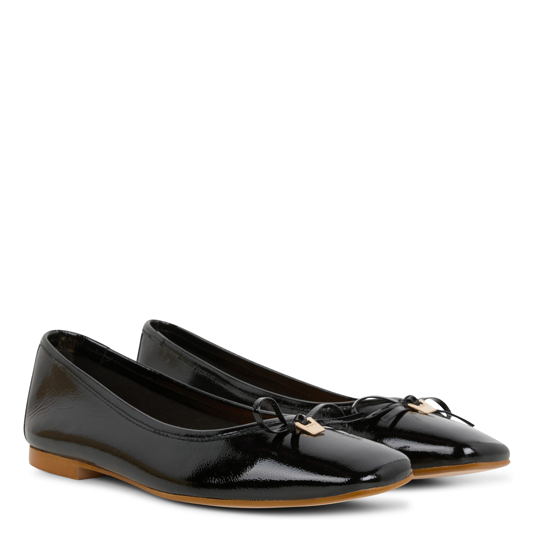 VIRTUOSE - Ballerines en cuir vernis | Noir