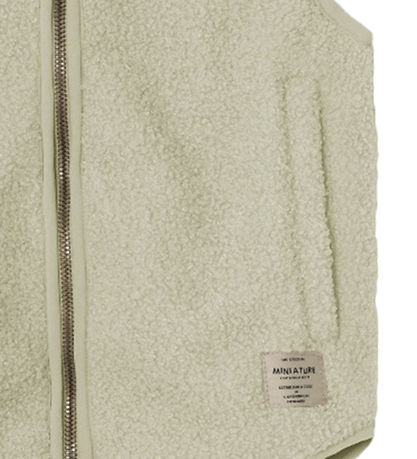 Mini A Ture Fleeceweste - Teddy - MatBattal - Ulme Green