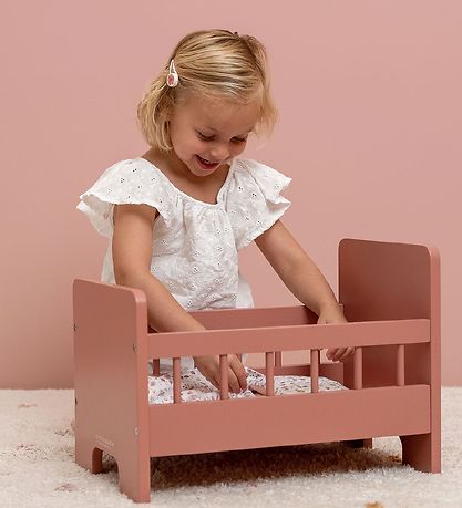 Little Dutch Dukkeseng m. Senget?j - Wooden Doll Bed