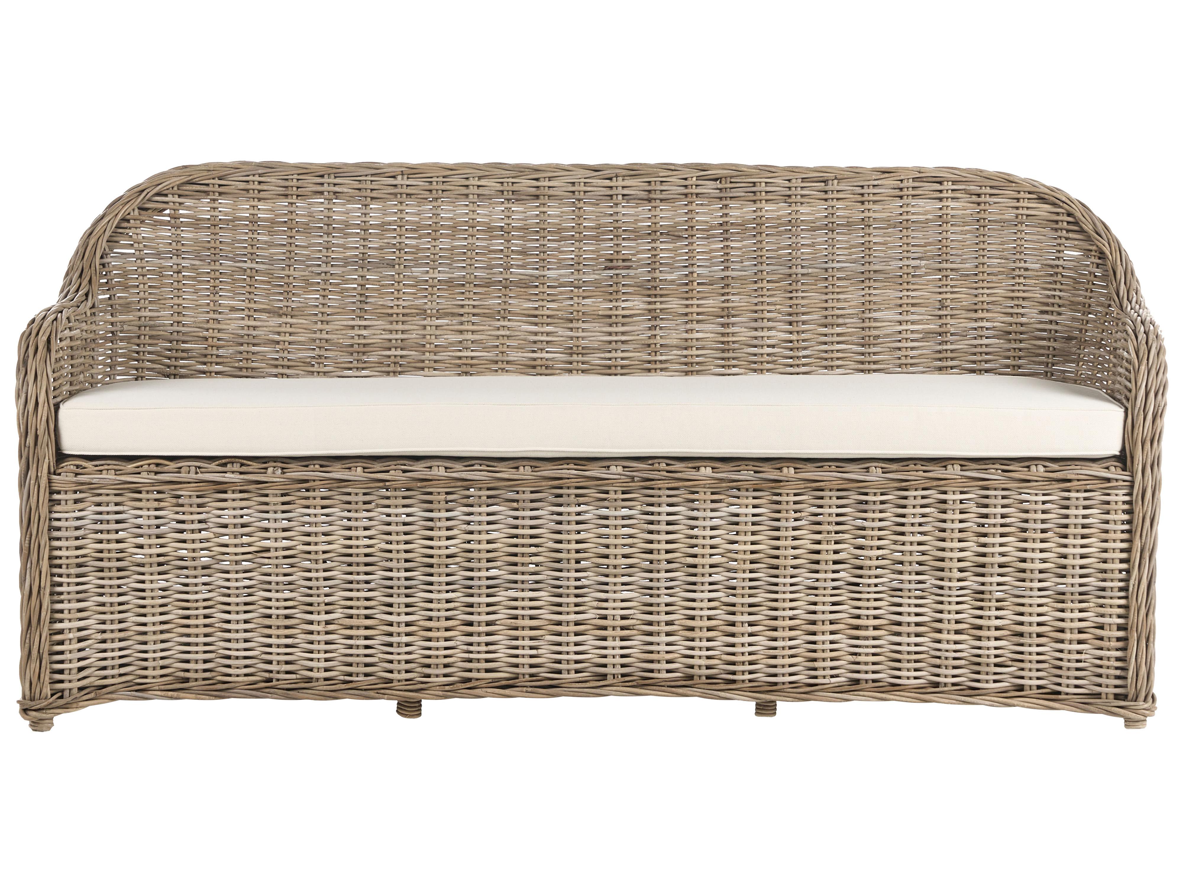 Tuinbank met zitkussen SUSUA 189 cm Rotan Natuurlijk