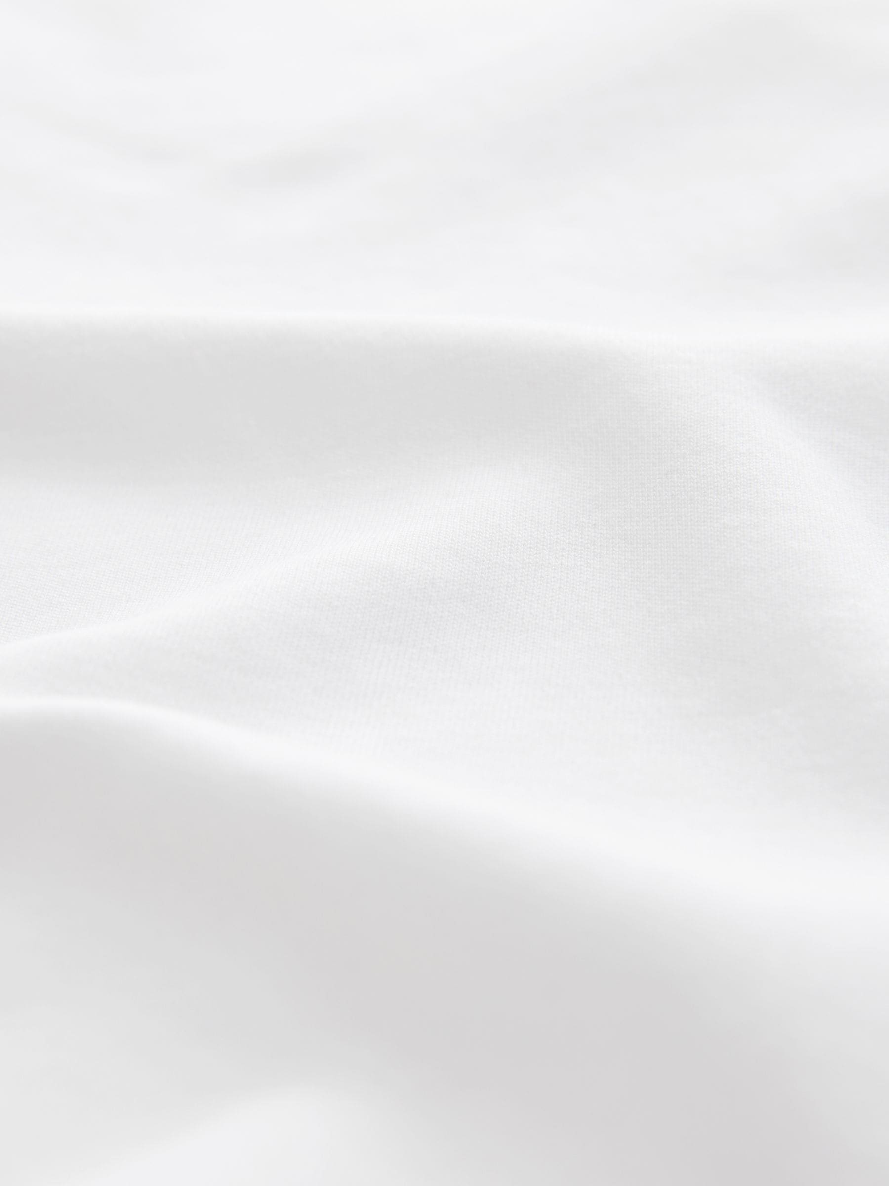 Wit - Relaxt dik lang T-shirt
