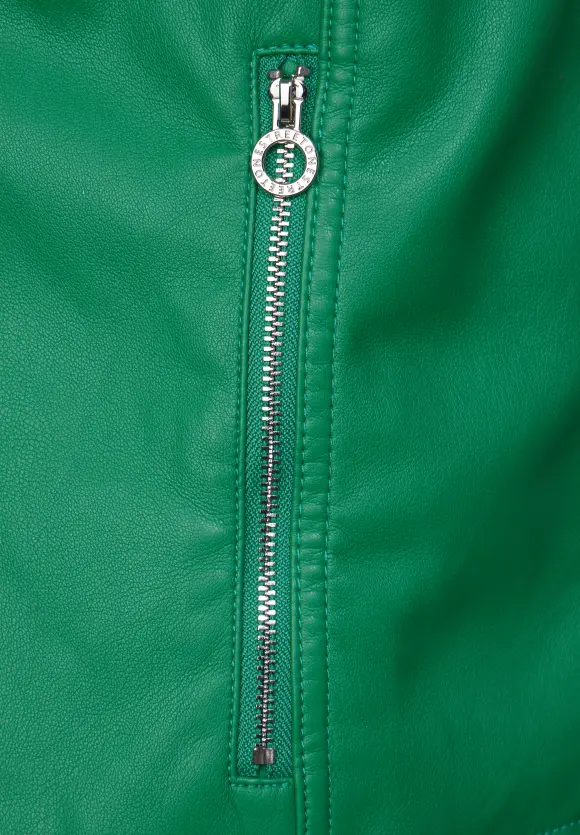 Kurze Bikerjacke - arty green