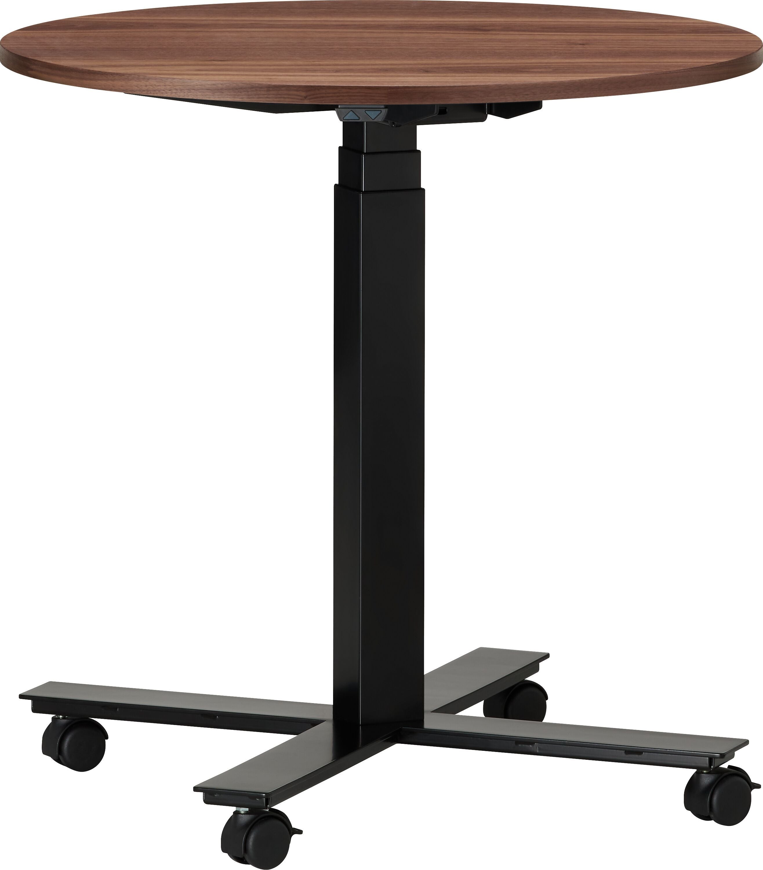 FLEXCUBE Besprechungstisch höhenverstellbar - Nussbaum / H: 66.5 cm