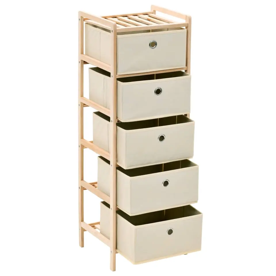 vidaXL - Opbergmeubel - Beige - Hout