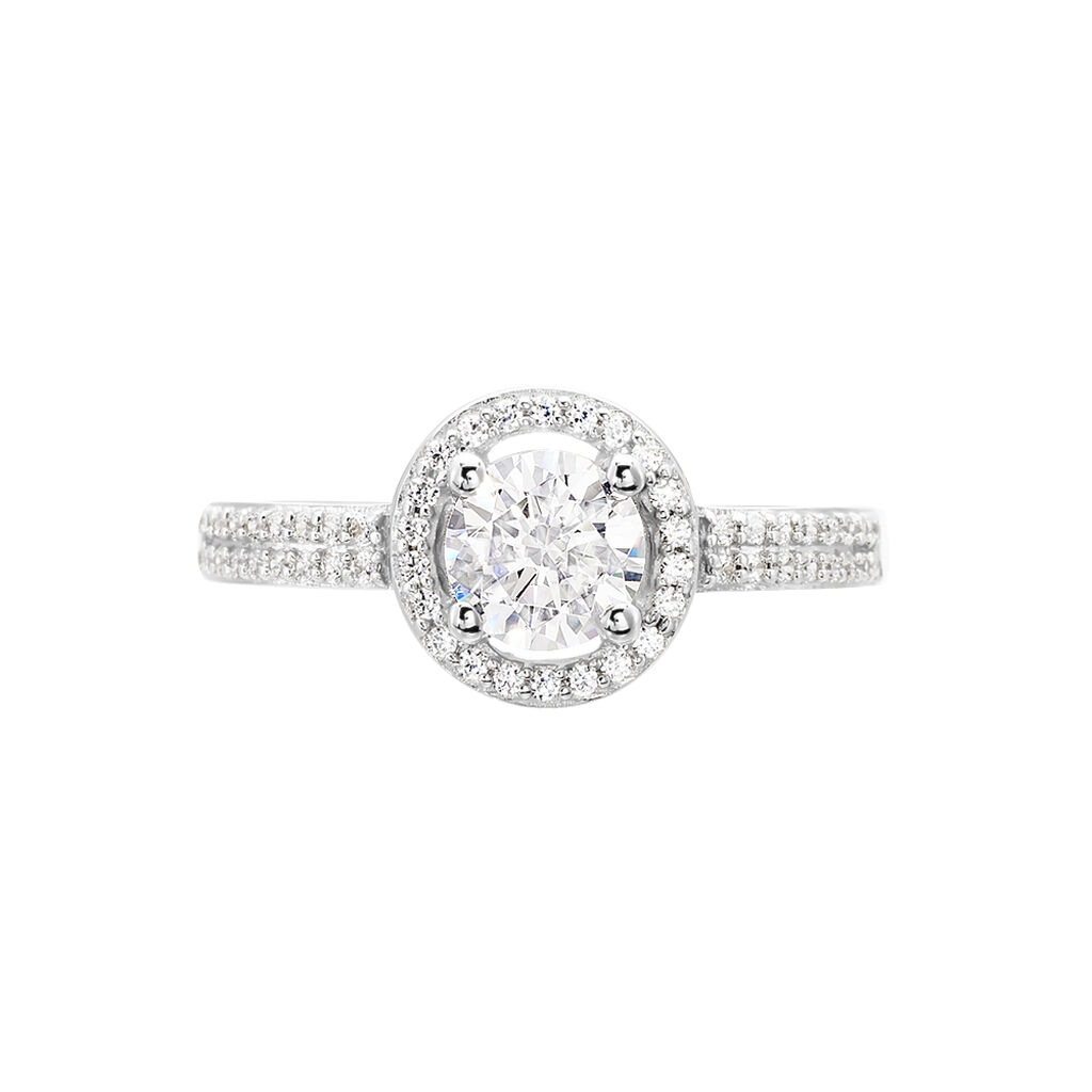 Bague Stelila Or Blanc Oxyde De Zirconium