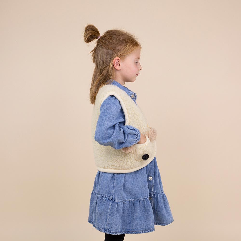 Moonrise kids wollen bodywarmer Juno beige koala