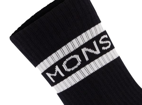 SIGNATURE MERINO CREW Bikesocken   black _ white  L=42-44