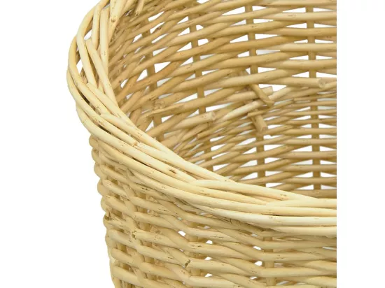 Panières à linge en osier blanc (Lot de 3)