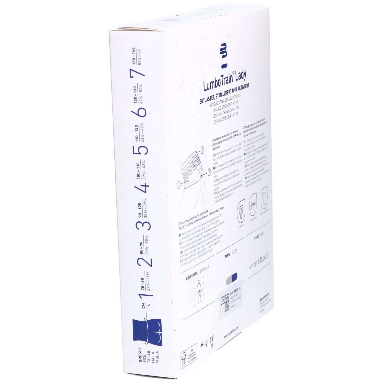 LUMBOTRAIN Lady Aktivbandage Größe 4 Titanium