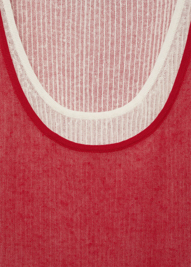 MANGO Combined lyocell top Red