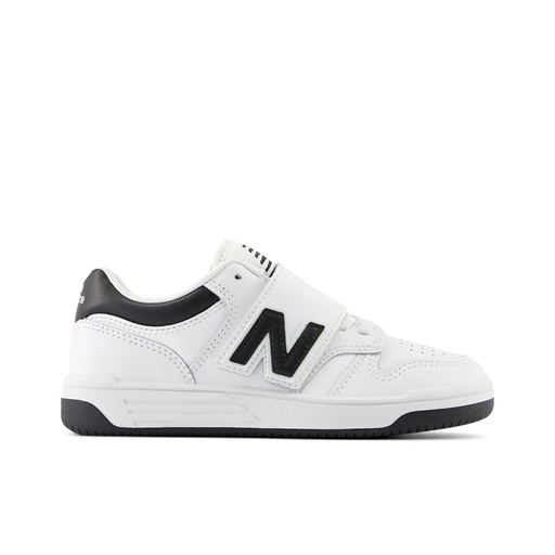 New Balance Little Kids' 480 Sneakers, White/Black, 32