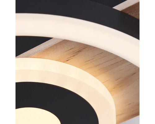 LED plafondlamp 12 W 1100 lm 3000 KB 22 cm Maureen zwart