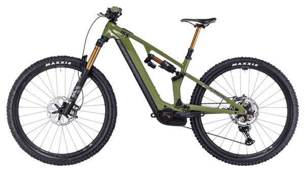 VTT Électrique Tout-Suspendu Cube Stereo Hybrid One55 C:68X TM 750 Shimano Deore XT 12V 750 Wh 29'' Vert Olive 2024