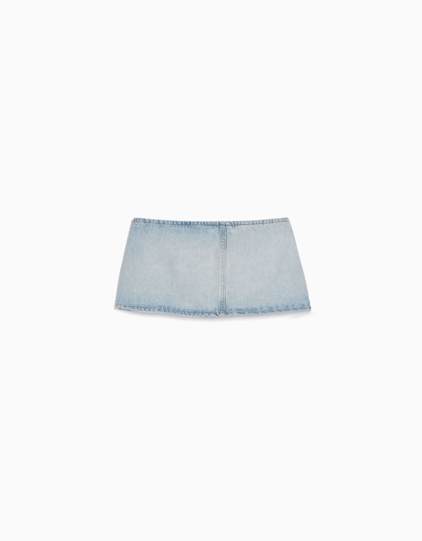Cinto de saia jeans com fivelas