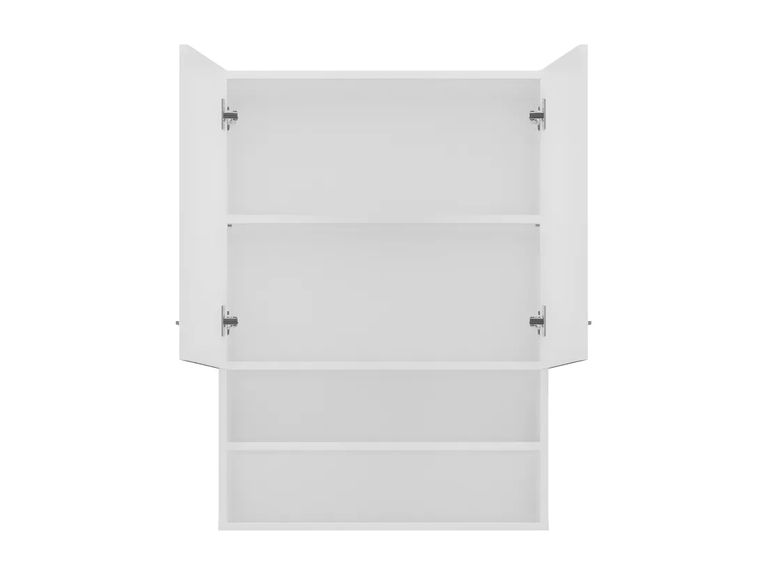 NELLIO - Armoire de toilette murale - Meuble SDB à suspendre - 64x30x90cm - Rangement Salle de bain