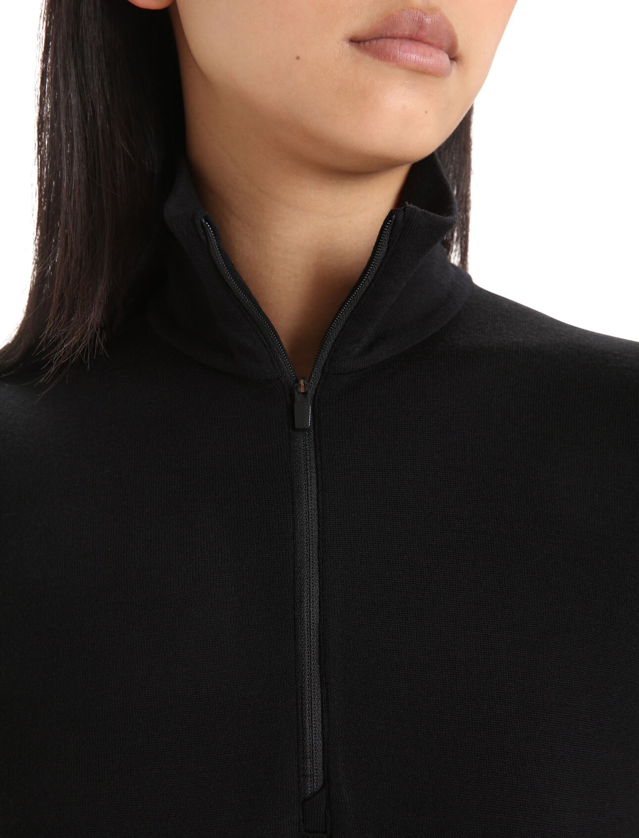 260 Tech LS Half Zip Dame Black