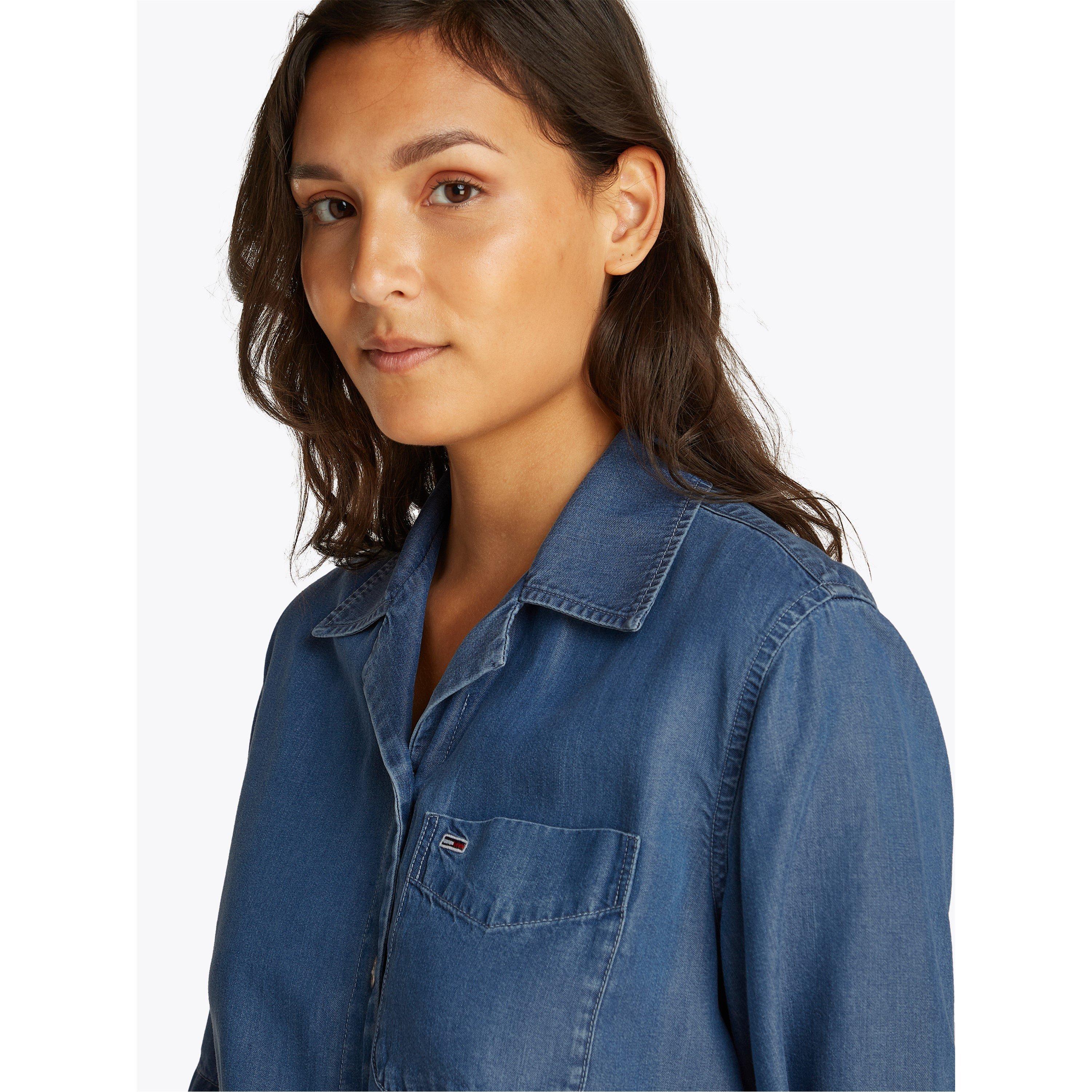 Tommy Jeans TJW CHAMBRAY TIE SS SHIRT EXT
