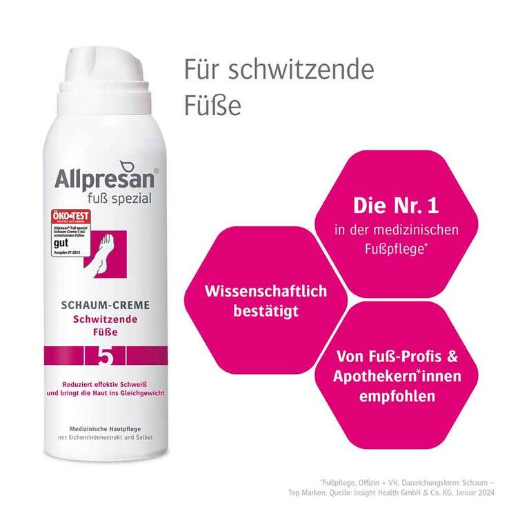 Allpresan Fuß spezial schwitzende Füße Nr.5, 125 ml