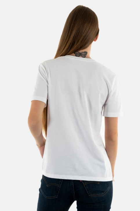 Tee shirt calvin klein jeans embro badge yaf bright white