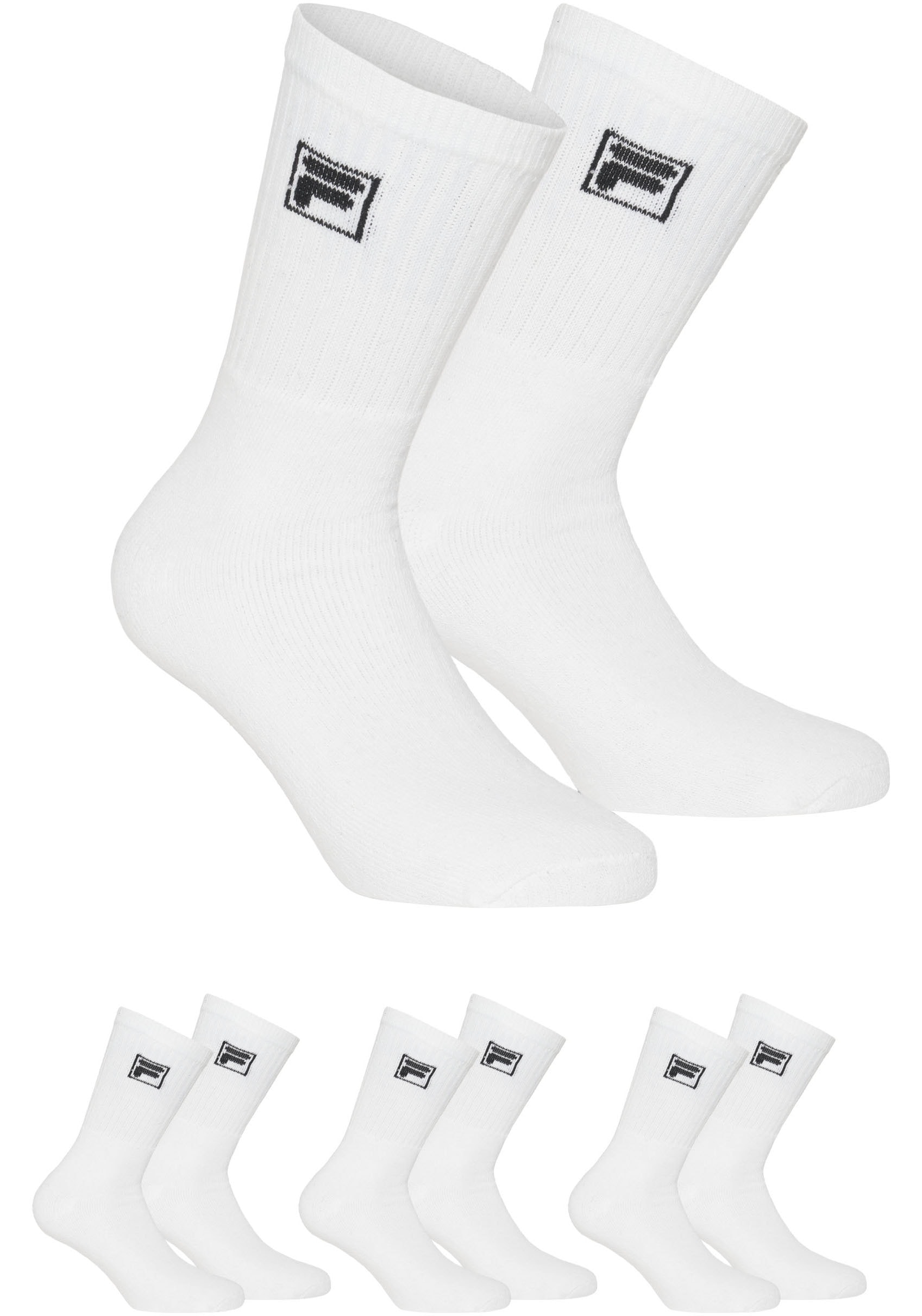 Fila Sportsocken »UNISEX CREW TENNIS FULL TERRY SOCKS« 9 Stk. tlg. mit langem Rippenbündchen