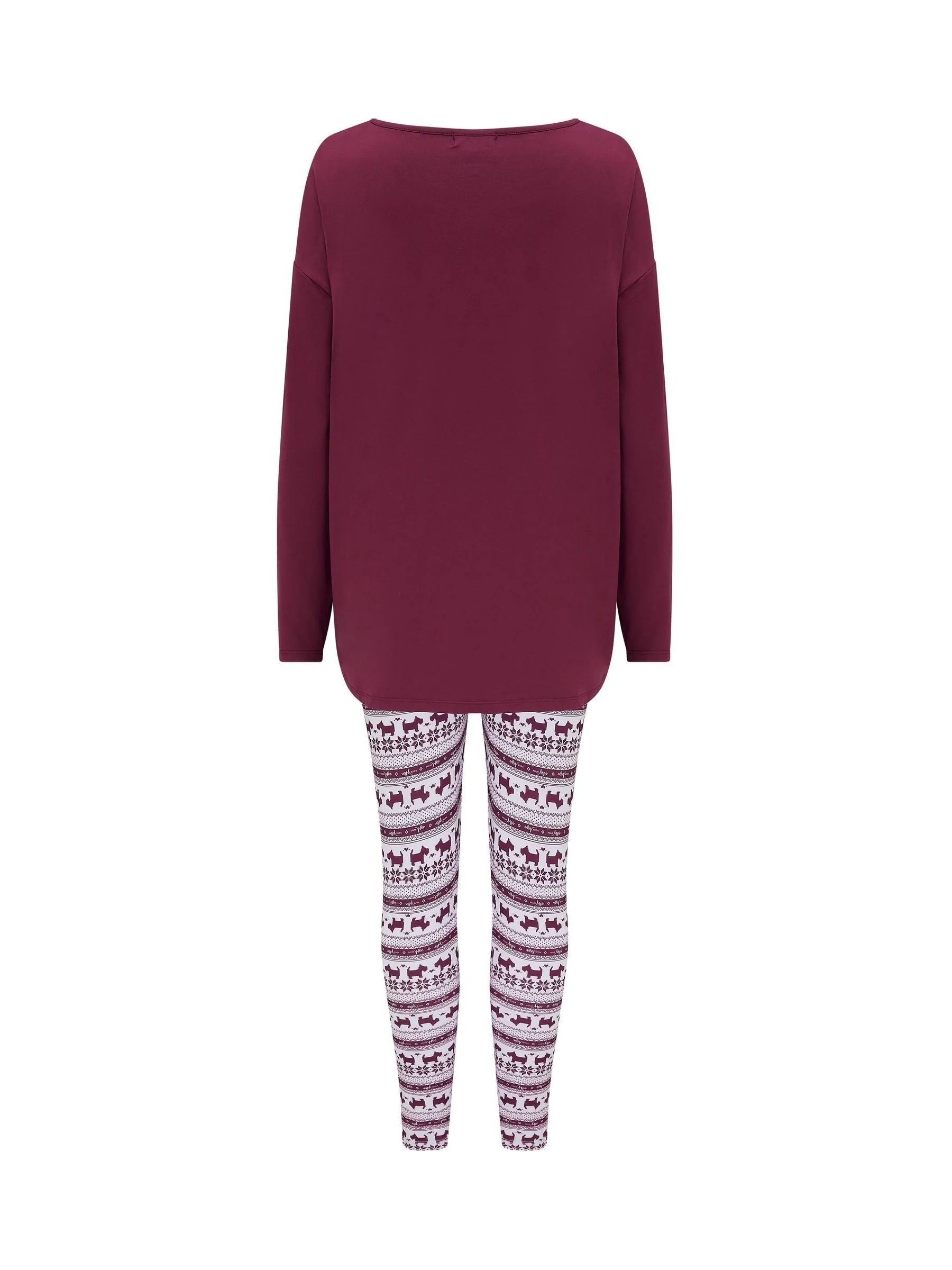 Rood - Pour Moi Soft Touch Jersey Legging Pyjamas Set