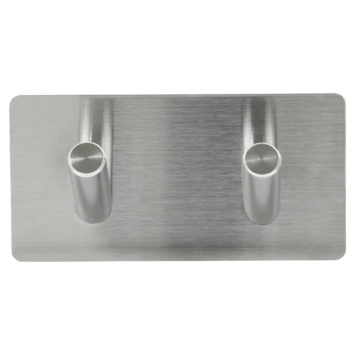 Kapstok 2 haken Jette RVS 87 mm 2 stuks