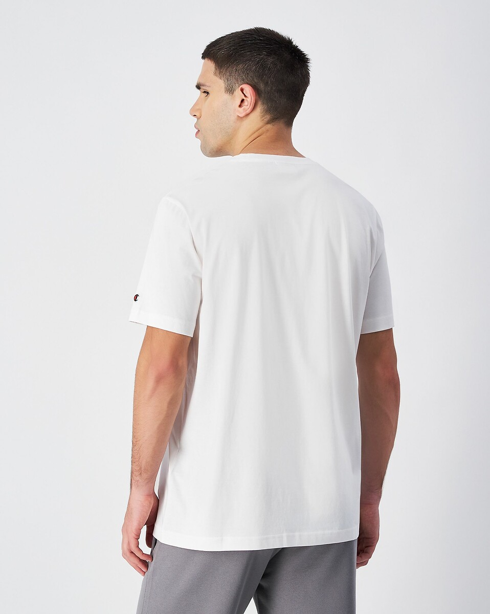 CHAMPION<br>Camiseta de manga curta com gola redonda e logotipo bordado