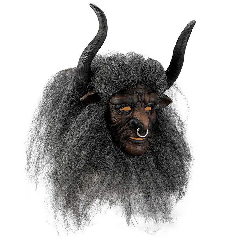 Latex Maske Fasnachts Gesichtsmaske Kostüm Zubehör Motto Party Accessoire Halloween Foto Requisite - Krampus
