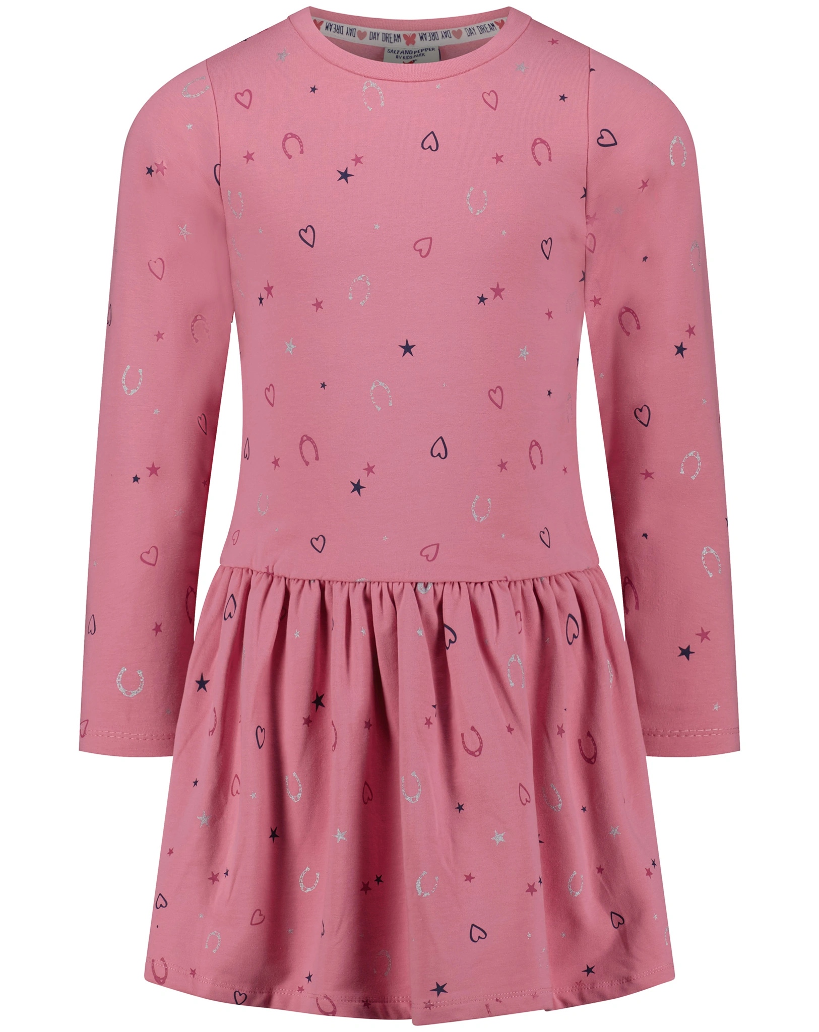 Langarmkleid DREAM - HEARTS & STARS AOP in cashmere rose