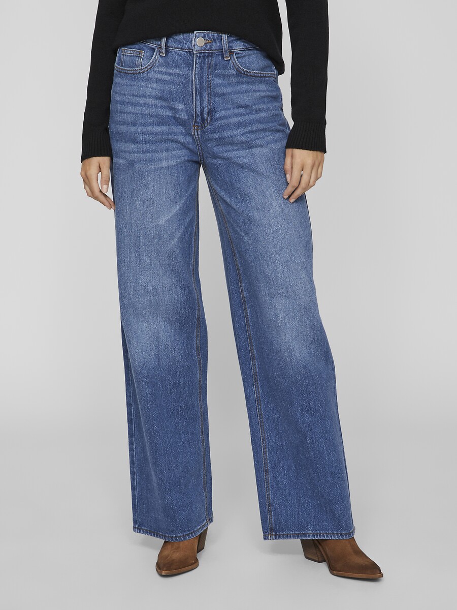 VILA<br>Calças jeans largas e de cintura alta