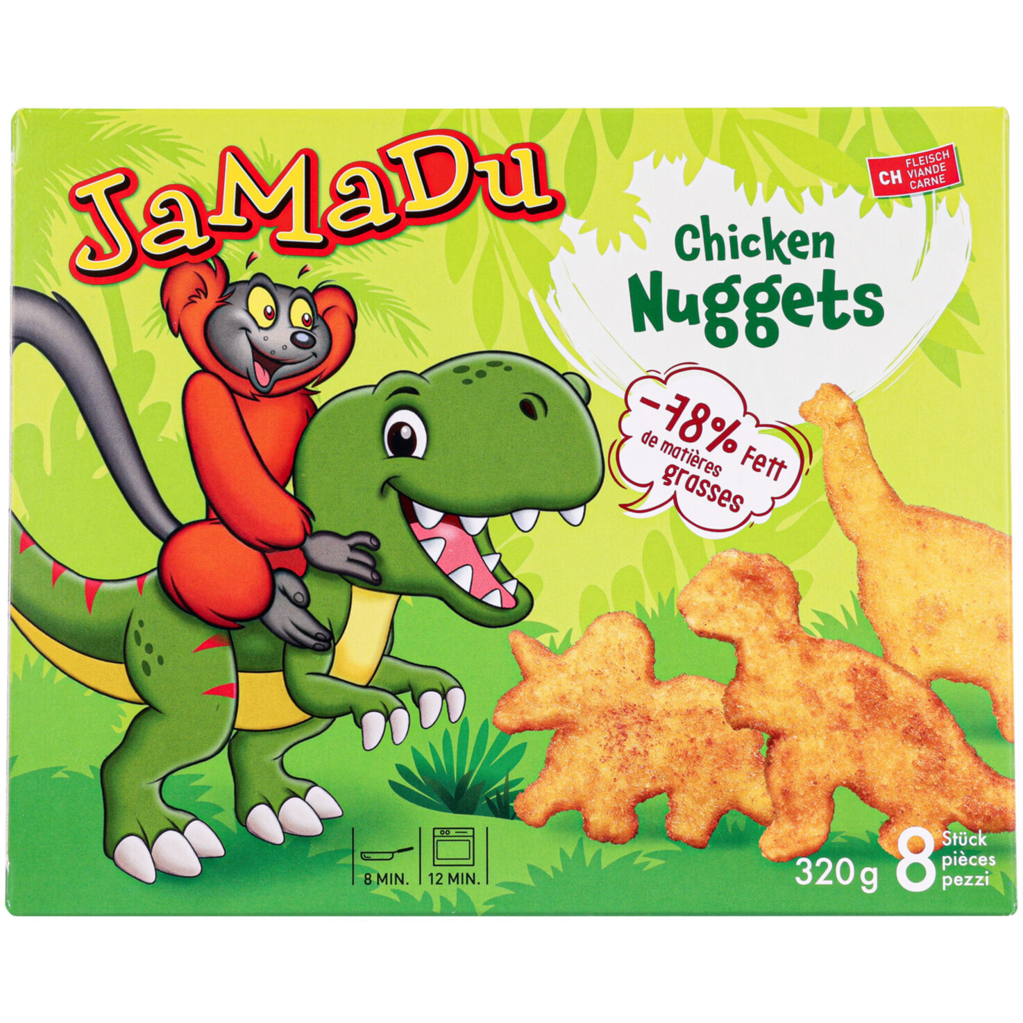 JaMaDu Chicken Nuggets Tiere 8 Stück