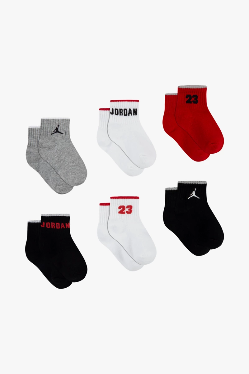 JORDAN 6-Pack Legacy Toddler Grip 16-18.5 Baby Socken