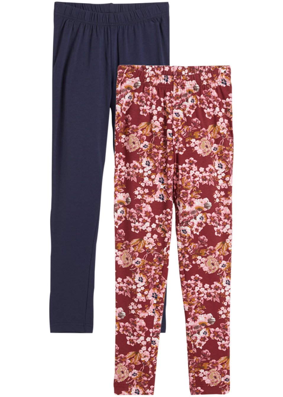 Lot de 2 leggings fille avec motif floral
