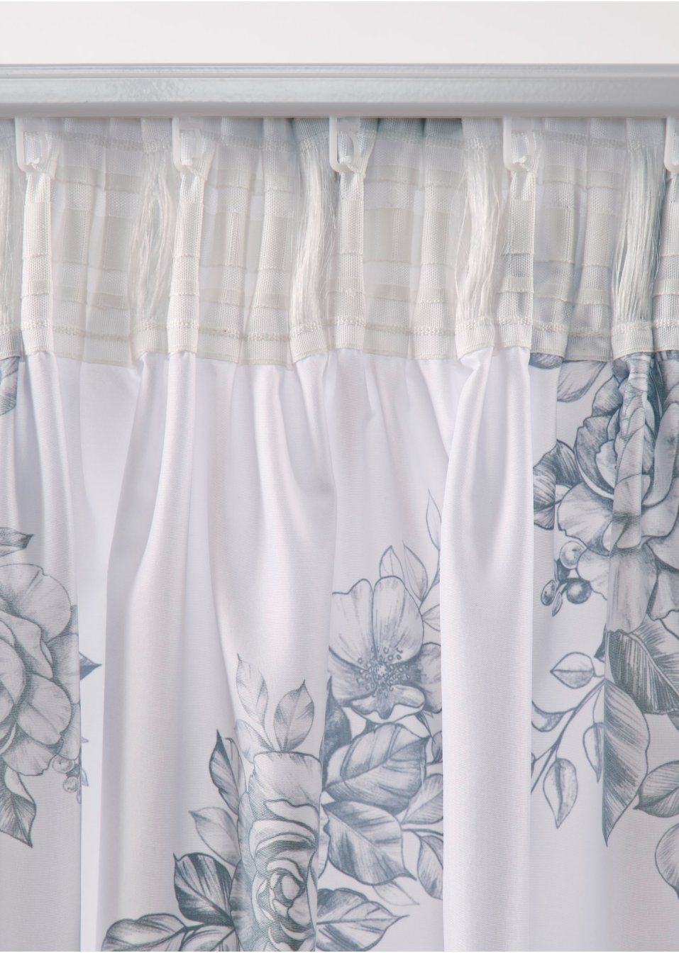 Panneau microfibre en polyester recyclé avec imprimé floral (1 pce.)